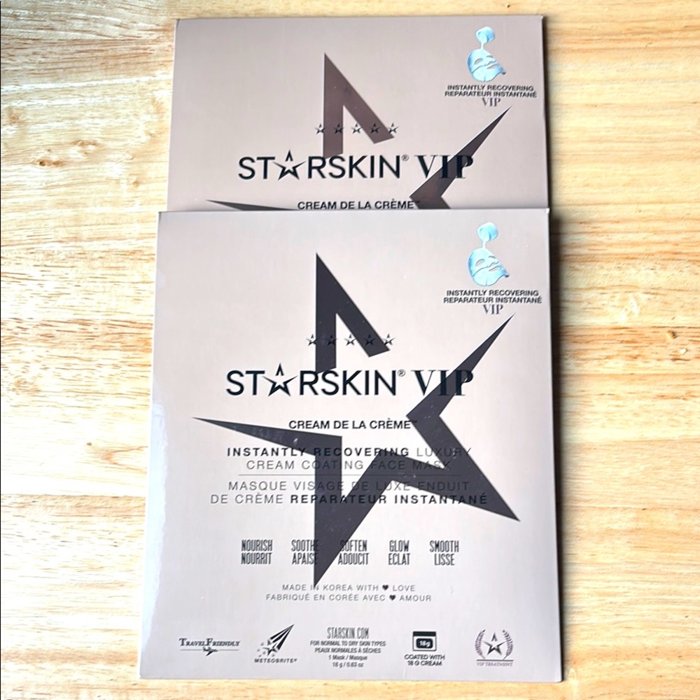 Two Starskin creme masks